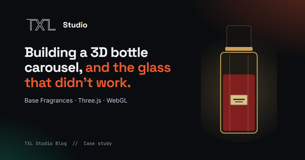 Building the Base Fragrances 3D Bottle Carousel | TXL Studio